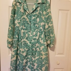 Green vintage 1960's sheer cocktail dress